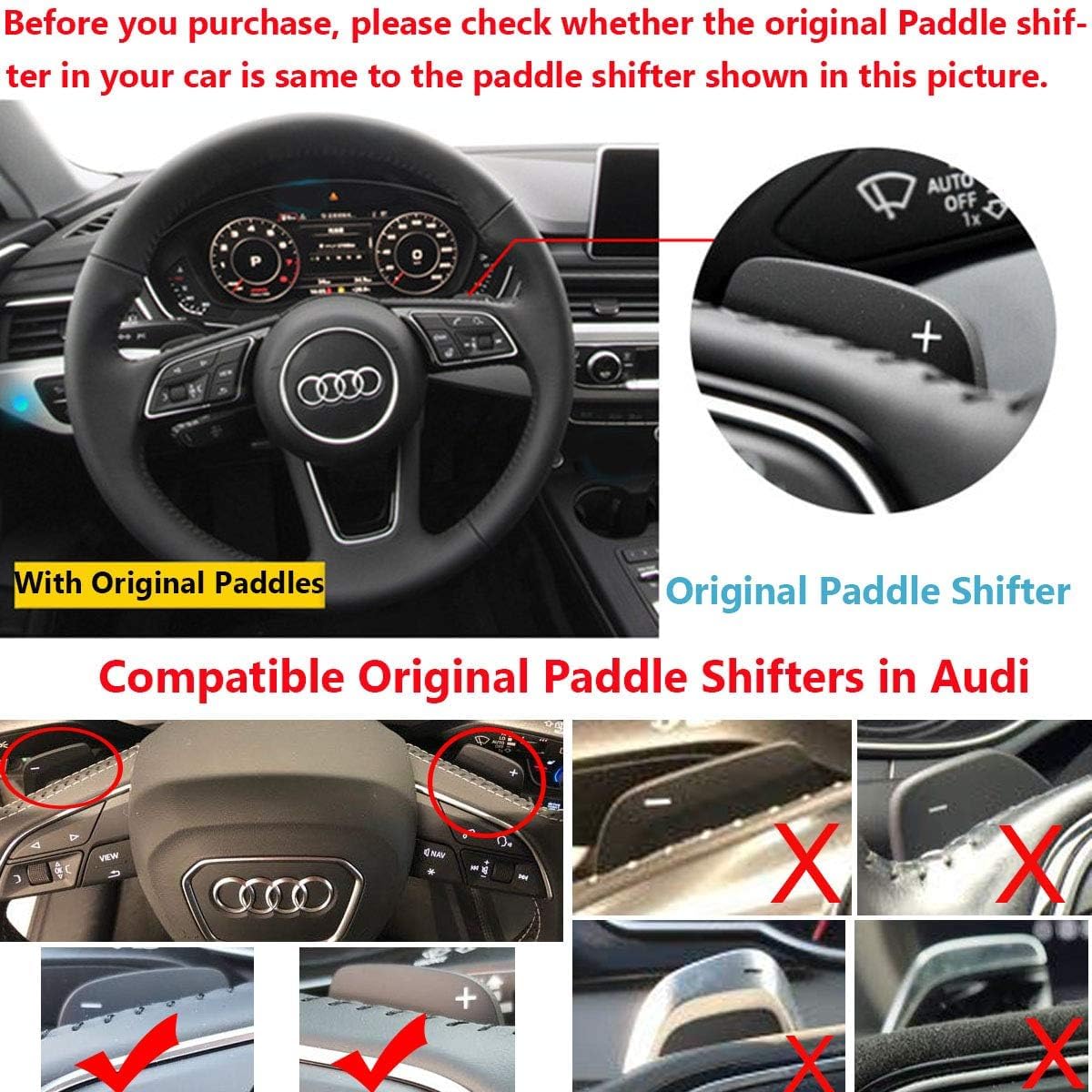 TTCR-II Steering Wheel Paddle Shifter Extensions for Audi A4/S4